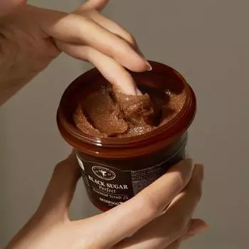 Черный сахарный идеальный скраб для тела 2X 210 г