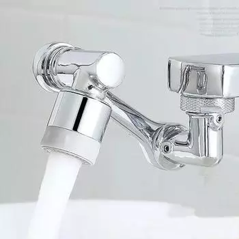 Черный/серебристый универсальный кухонный кран с вращением на 1080°, аэратор для медных смесителей, удлинитель для распылительной головки, насадка для водопроводного крана