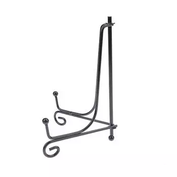 Черный серебристый железный мольберт, подставка для книг, фототумба, чаша, рамка для тарелок, подставка для мольберта, кронштейн для поделок black-100MM