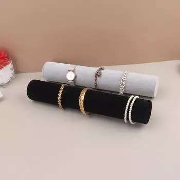 Черный серый бархатный держатель для браслетов, держатель для ювелирных изделий, для часов, браслетов, органайзер, полка, стойка Grey