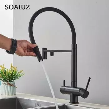 Черный, серый фильтрованный кухонный кран, фильтр для воды, кухонные смесители, фильтр-смеситель, смеситель для очистки воды, краны для питьевой воды
