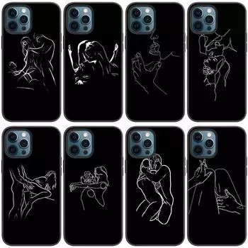 Черный сексуальный чехол с изображением розы Lover для Apple iPhone 14 13 12 Mini 11 Pro Max 7 8 XR X XS 7 8 Plus SE 2020 2022, мягкий чехол iPhone SE 2022