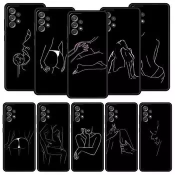 Черный сексуальный чехол с рисунком розы Lover для Samsung A51 A71 A21S A12 A15 A25 A31 A41 A52 A32 A23 A33 A53 A73 A03S A05S A13 5G Samsung A33 5G