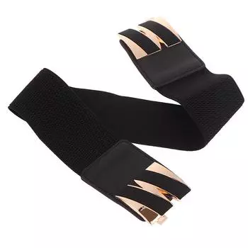 Черный широкий эластичный пояс для женщин, ремни для рубашек