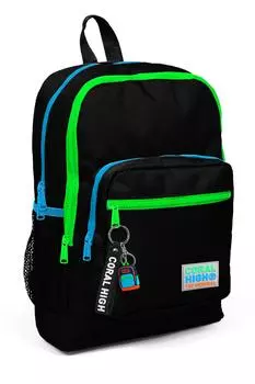 Черный школьный рюкзак Coral High Kids с четырьмя отделениями 23717