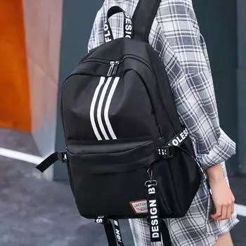 Черный школьный рюкзак для подростков, девочек и мальчиков, водонепроницаемый повседневный рюкзак для колледжа, дорожный рюкзак для ноутбука для женщин и мужчин, школьная сумка для книг