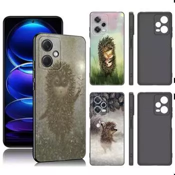 Черный силиконовый чехол для телефона Hedgehog In The Fog для Xiaomi Redmi Note 9 10 11 11S 11T 12 13 Pro 5G Plus 9S 10S 12S Redmi Note 11 4G