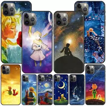 Черный силиконовый чехол для телефона «Маленький принц» с аниме «Космос» для Apple Iphone 14 11 13 12 Pro Max Xr 7 8 Se 2020 Xs 6 6s Plus 5 5S iPhone 14