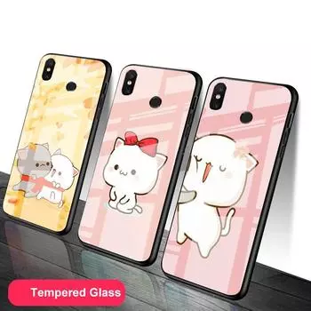 Черный силиконовый чехол для телефона с чиби-кошкой для Redmi note 8 7 Pro S 8T для redmi 9 7A, чехол Redmi Note 6