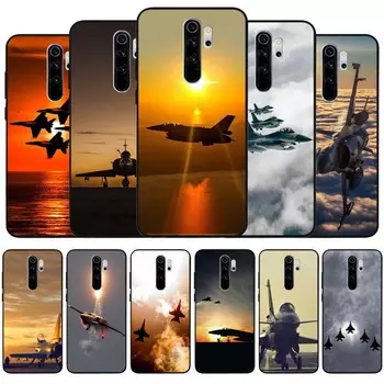 Черный силиконовый чехол для телефона с изображением самолета для Redmi note 8 7 Pro S 8T для redmi 9 7A, чехол Redmi 4A