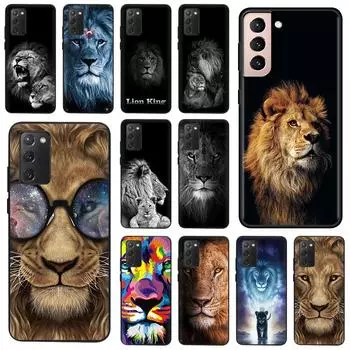 Черный силиконовый чехол для телефона с рисунком супер льва для Samsung Note 20 Ultra 10 9 8 Galaxy S20 Fe S21 S22 5g S10 Plus, матовый мягкий чехол for Samsung S10