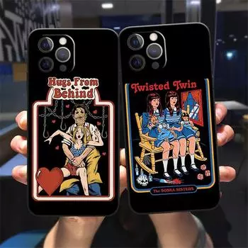 Черный силиконовый чехол с забавным рисунком «Хэллоуин, давайте вызовем демонов» для iPhone 11 12 13 Pro XS MAX XR X 7 8 Plus SE 2020 iPhone 7 8 SE2