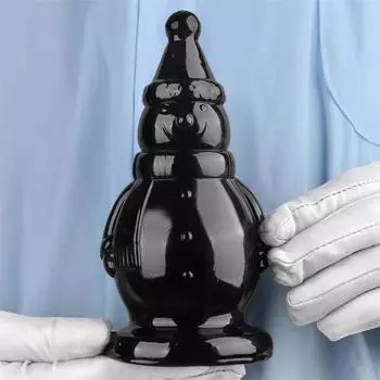 Черный снеговик мягкая анальная пробка большого размера с присоской анальные принадлежности эротическая хризантема очень большая толстая игрушка для фистинга