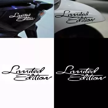 Черный/светоотражающий белый, ограниченная серия, светоотражающая наклейка с надписью, наклейка для мотоцикла, скутера, мотокросса MX, пит-байк белый