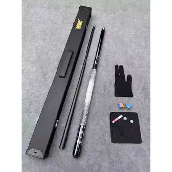 Черный технический бильярдный кий 13 мм карбоновый кий 1/2 Split Cue Stick 9-Ball Pool Cue с чехлом и бесплатными принадлежностями