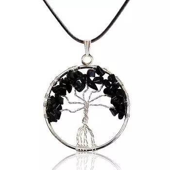 Черный турмалин, натуральные целебные кристаллы и камни, подвески с кристаллами, ожерелье для женщин, подвеска на удачу