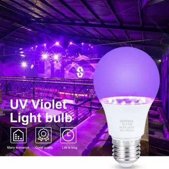 Черный УФ-свет, термостойкость, отсутствие бликов, энергосбережение, простота установки, широкое применение, декоративный материал ПК, 385-400 нм фиолетовый