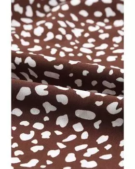 Черный укороченный комбинезон Azura Exchange с открытыми плечами и завязкой на талии 3X леопардовый