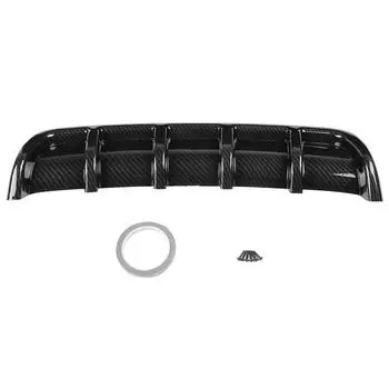 Черный универсальный автомобильный задний бампер плавник акулы спойлер диффузор(Углеродное волокно)