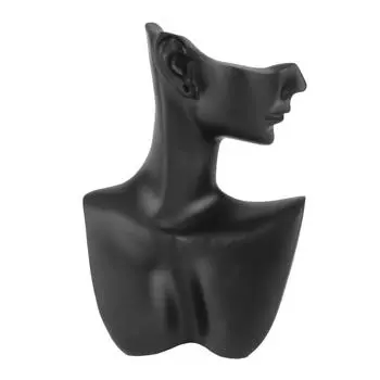 Черный ювелирный дисплей бюст смола элегантное ожерелье серьги дисплей манекен стенд для ювелирных изделий