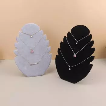 Черный Vevlet ожерелье кулон дисплей доска для хранения стенд ювелирный органайзер держатель стеллаж чёрный