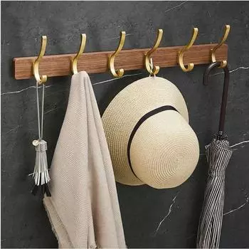 Черный вешалка для халата, настенный крючок для полотенец, окрашенный в золотой цвет, вешалка для одежды, фурнитура для ванной комнаты