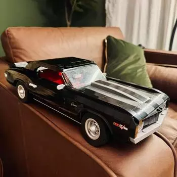 Черный винтажный суперкар гоночный мускул кар модель гоночный автомобиль строительный блок детские игрушки для мальчиков подарки чёрный