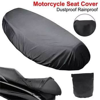 Черный водонепроницаемый чехол для сиденья, гибкий чехол для седла, солнцезащитный чехол для мотоциклетного сиденья, универсальные теплоизоляционные чехлы для подушек Black L
