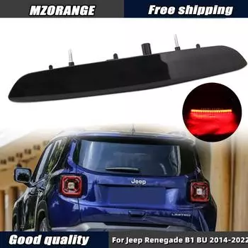 Черный высокий третий стоп-сигнал лампа для Jeep Renegade B1 BU 2014-2025 High Mount Light Stop Brake Lamp Автомобильные аксессуары чёрный
