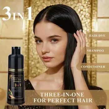 Черный выжигающий шампунь White To Black Растительный шампунь для выжигания волос 200 мл