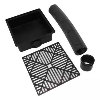 Черный желоб Удлинители водосточной трубы Водосборный бассейн с низким профилем Водосборный бассейн Удлинитель водосточной трубы