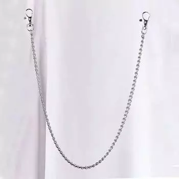 Черный женский универсальный ремень со стильной двойной пряжкой и металлической цепочкой для украшения Chain Only