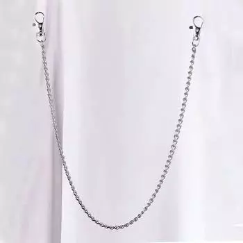 Черный женский универсальный ремень со стильной двойной пряжкой и металлической цепочкой для украшения Chain Only