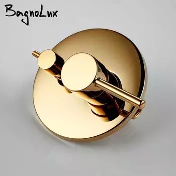 Черный Золотой Хром Круглый Твердый Латунный Скрытый 2-ходовой Дивертор Душевой Клапан Смеситель Водопроводный Кран Аксессуары Для Ванной Комнаты Водопроводные Смесители