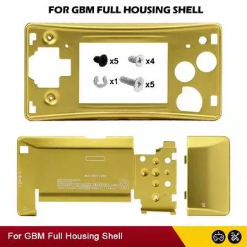 Черный Золотой Серебряный Металлический Корпус Чехол для Nintend Gameboy Micro Для GBM Передняя Задняя Крышка Лицевая Панель Держатель Батареи Аксессуар