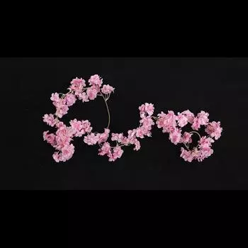 Cherry Blossom Vine Flower Winding Air Conditioner Duct Vine Blocking Flower Strip Tree Simulation Peach Blossom Decorative Flower Vine Fake Flower темно-розовый