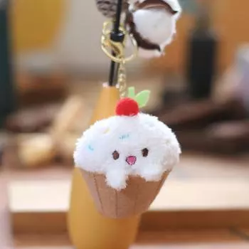Cherry Pendant Chicken Plush Toy Keychain Stuffed Animal Accessory Teens For Cherry