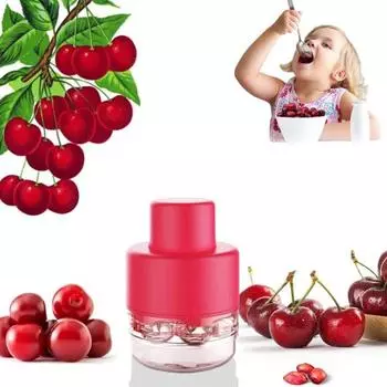 Cherry Pitter Corer 7 отверстий портативный сверхмощный пластиковый ручной инструмент для быстрого удаления сердцевины фруктов инструмент для удаления косточек Stoner кухонные гаджеты красный