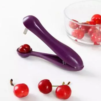 Cherry Pitter, удобный инструмент для удаления сердцевины вишни, легко чистится, вишня, мармелад, сердцевина для фруктов, для домашней кухни фиолетовый