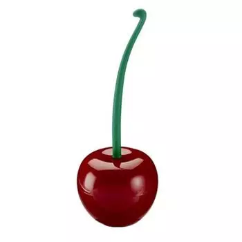 Cherry Shaped Toilet Brush with Holder Cleaning Brush(White brush head Wine Red)