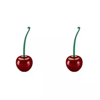 Cherry Shaped Toilet Brush with Holder Cleaning Brush(White brush head Wine Red)