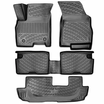 Cherry Tiggo 8 Pro Luxury 7 Seater (After 2020) High-Quality and Durable Rubber Car Floor Mats - Odorless, Non-Slip, Long-Lasting