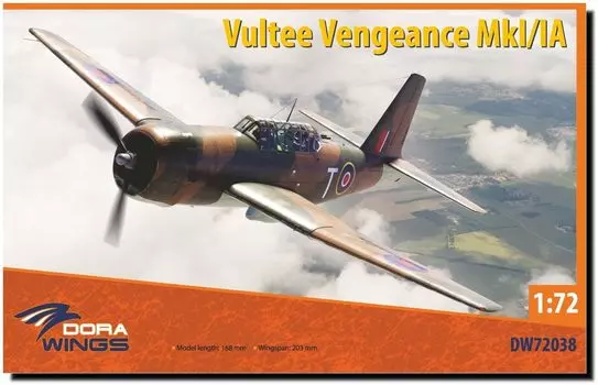 Чертежи британской модели Vultee Vengeance из пластика DWS72038 1/72 Mk.1/1A