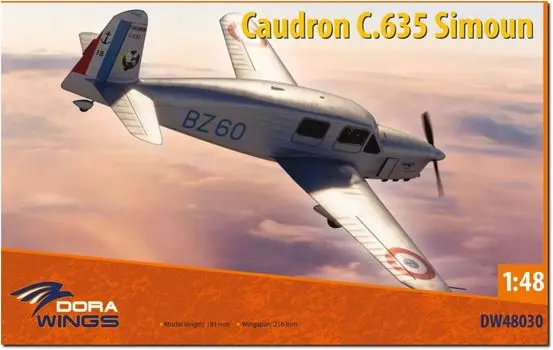 Чертежи пластиковой модели Caudron Simoun DWS48030 1/48 C.635 (Самолет)
