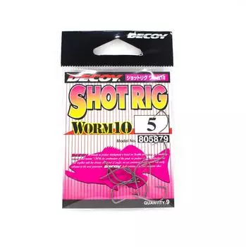 Червь-приманка 10 Shot Rig Червячный крючок для дурацкого стиля Размер 5 (5879)