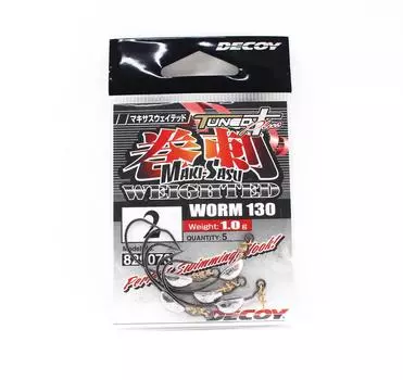 Червь-приманка 130 Маки Сасу Утяжеленный крючок 1 грамм Размер 2 (9073)