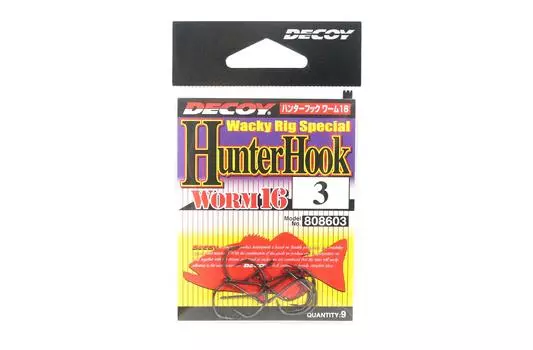 Червь-приманка 16 Hunter Hook Wacky Rig Специальные крючки Размер 3 (8603)