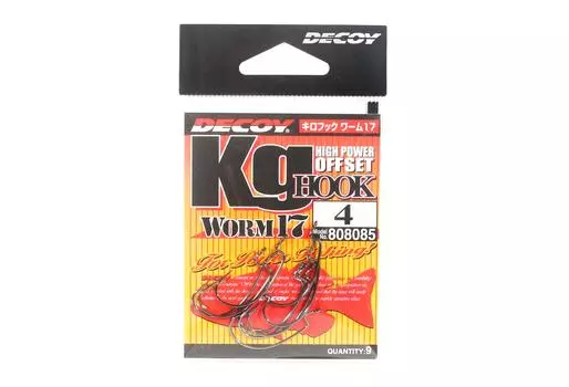 Червь-приманка 17 кг Высокая мощность Офсетные червячные крючки Размер 4 (8085)