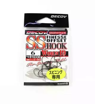 Червь-приманка 19 SS Finese Офсетный крючок Размер 6 (0330)