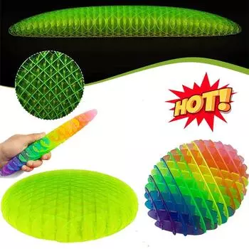 Червячок Сжимает Эластичная Игрушка Снятие Стресса Маленький Червячок Декомпрессионный Артефакт Портативные Странные Черви Непоседы Игрушка Подарок для Взрослых Детей